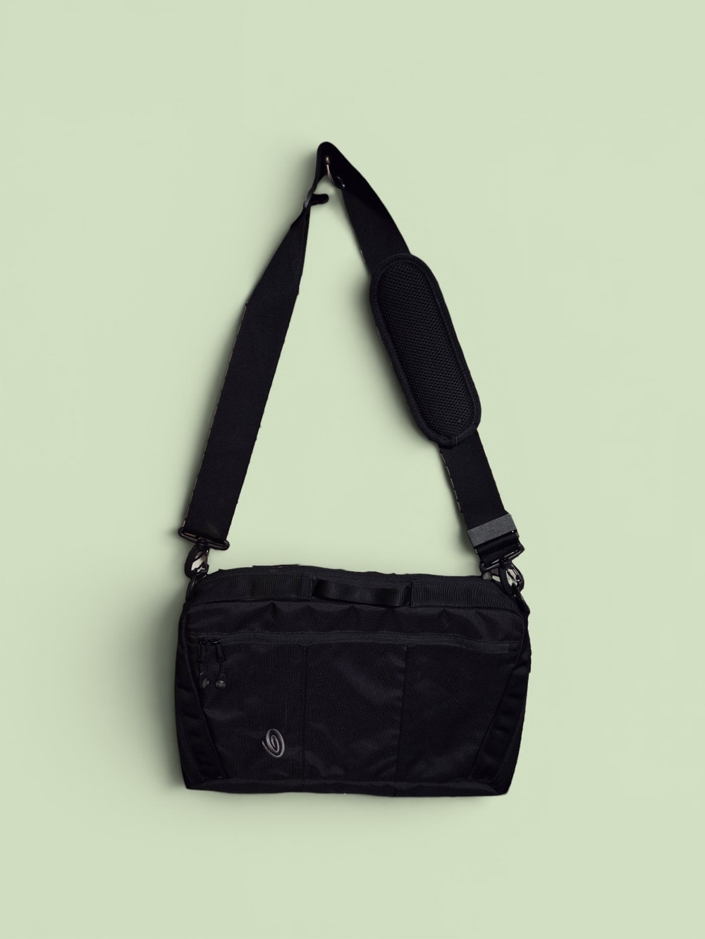 Black Timbuk Crossbody Shoulder Bag - Versatile Travel Laptop Bag